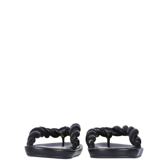 Red (V) Women Leather Slide Sandals - Picture 3 of 3